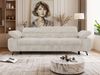 Polstersofa PETER, Sofa 3-Sitzer mit Schlaffunktion, verstellbaren Armlehnen und Kopfstütze, Gepolsterte Couch, Wellenfeder - Beige Cord Bild 4
