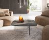 Couchtisch Edge Boot 90x90 cm Keramik Laminam® Noir Desir Braun Trive Metall Schwarz Bild 2