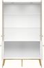 Küchenklapphängeschrank Rimini 80x36cm Glaseinsatz matt Farbe: RAL 9010 reinweiß matt / lava RI-W4BS/80/WKF Bild 5