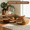 Odikalo Sitzsack Sofas wohnzimmer Loungesofa mit schlaffunktion & Fußbank (Ergonomic Single-Seater Lounge Sofa with Coordinated Ottoman for Compact Living Spaces and Modern Home Decor) Bild 2