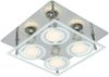 LED Deckenlampe, Glas, Chrom, 4 Flammig, GU10, L 26 cm Bild 4