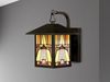 Außenleuchte, Wandlampe, Handgefertigtem Kunstglas in Saphirblau Bild 3