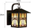 Außenleuchte, Wandlampe, Handgefertigtem Kunstglas in Saphirblau Bild 4