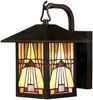 Außenleuchte, Wandlampe, Handgefertigtem Kunstglas in Saphirblau Bild 2