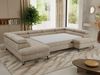 MKS Möbel 'Pablo U-Form' Wohnlandschaft mit Bettkasten, Beige, Schenille grob, Visco Topper Bild 5