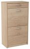 Home Collective Schuhschrank mit 1 Schublade und 2 Klappen, Schuhregal mit 3 Fächern (matte Oberfläche, platzsparende Schuhaufbewahrung) weiche abgerundete Kanten, 50 cm breit, laminierte Platte sonoma Bild 4