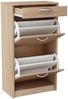 Home Collective Schuhschrank mit 1 Schublade und 2 Klappen, Schuhregal mit 3 Fächern (matte Oberfläche, platzsparende Schuhaufbewahrung) weiche abgerundete Kanten, 50 cm breit, laminierte Platte sonoma Bild 3