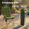 HOMECALL Campingstuhl Faltbar Hochlehner Luxus Klappstuhl mit 4,5cm Dicke Gepolstert (150kg Belastbar mit 4 Positionen Verstellbar Angelstuhl, 2 St), für Garten Balkon Wohnmobil Bild 2