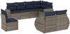 vidaXL 8-teiliges Gartensofa-Set mit Kissen, grau, Polyrattan 3221640 Bild 2