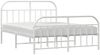 vidaXL Bettgestell mit Kopf- und Fußteil Metall Weiß 140x190 cm 353702 Bild 5