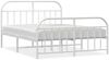 vidaXL Bettgestell mit Kopf- und Fußteil Metall Weiß 140x190 cm 353702 Bild 2