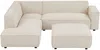 Vente-unique - BORORE Sofa SamtStoff Beige - B 95 cm231 cm x H 44 cm75 cm x L 95 cm256 cm Bild 4