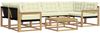 vidaXL Outdoor-Sofagarnitur 7 pcs Weiß und Creme 79 x 79 x 37 cm 3388460 Bild 2