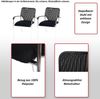 4er-Set Besucherstuhl Tulsa, Konferenzstuhl stapelbar, Stoff/Textil ~ Sitz schwarz, Rückenfläche schwarz Bild 2