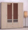 Furn. Design Kleiderschrank Enjour Eiche 4-türig mit Spiegel Bild 2