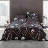 Estella Bettwäsche Tulipa 7597 900 Schwarz Mako Satin 200 x 200 + 2x 80 x 80 cm Bild 5