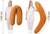 Amilian Stillkissen XXL 170 cm Schwangerschaftskissen Seitenschläferkissen U-Form, Set, mit Bezug, Cord-Optik, geräuscharm, Made in EU Bild 3