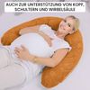 Amilian Stillkissen XXL 170 cm Schwangerschaftskissen Seitenschläferkissen U-Form, Set, mit Bezug, Cord-Optik, geräuscharm, Made in EU Bild 4