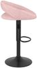Barhocker KALSII höhenverstellbar 2er Set Rosa Samt | Barstühle drehbar Küchenhocker Thekenhocker für Küche Hausbar Bild 5
