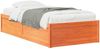 vidaXL Massivholzbett ohne Matratze Wachsbraun 90x190 cm Kiefernholz 846845 Bild 2