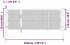 vidaXL Maschen-Gartentor Anthrazit 350x125 cm Verzinkter Stahl 154543 Bild 7