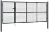vidaXL Maschen-Gartentor Anthrazit 350x125 cm Verzinkter Stahl 154543 Bild 2