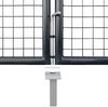 vidaXL Maschen-Gartentor Anthrazit 350x125 cm Verzinkter Stahl 154543 Bild 6