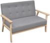 vidaXL Sofa-Set 2-tlg. Stoff Hellgrau [275176] Bild 2