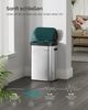 SONGMICS Mülleimer mit Sensor, automatischer Abfalleimer 50 L, Öffnen per Handbewegung oder Berühren, Softclose-Deckel, Edelstahl, inkl. 15 Müllbeutel, metallicsilber-tintenschwarz Bild 4