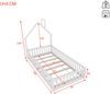 Merax Einzelbett, Kinderbett Massivholzbett 90x200cm mit Schornsteinform und Lattenrost, Weiß Bild 4