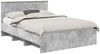 vidaXL Bettrahmen mit Kopfteil Beton Grau 150 x 200 cm Holzwerkstoff 3408840 Bild 2