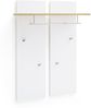 Garderobenpaneel >Chalki< in Weiß - 88x118x28cm (BxHxT) Bild 3