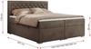 Boxspringbett, Modern Bett mit Multipocket-Matratze und zwei Bettkästen - JASIR - 120 x 200 cm - Braun Velvet - H4 Bild 5
