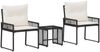 vidaXL Gartenmöbel Set 7 pcs Schwarz und Cremeweiß Poly-Rattan 42025156 Bild 2