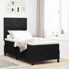 vidaXL LED Boxspringbett mit Matratze Schwarz 100 x 200 cm Samt 3343294 Bild 1