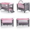 Moni Reisebett Sleepy Rollen, Wickelauflage, Matratze, Spielbogen, Seiteneingang grau pink Bild 3
