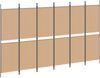 vidaXL 6-teiliger Raumtrenner Beige 300 x 180 cm Stoff 42039218 Bild 2