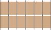 vidaXL 6-teiliger Raumtrenner Beige 300 x 180 cm Stoff 42039218 Bild 4