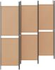 vidaXL 6-teiliger Raumtrenner Beige 300 x 180 cm Stoff 42039218 Bild 3