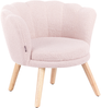 Kindersessel HALBY Bouclé Pastellrosa Bild 4