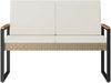 vidaXL Bank Outdoor Beige und Cremeweiß 107 x 61 x 80 cm Poly-Rattan 42025339 Bild 5