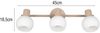Deckenstrahler BOBA 3-flammig aus Metall in Beige mit Glasschirmen, Breite 45cm Bild 3