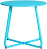 Beistelltisch Gartentisch Rund Metall Balkontisch Blau Outdoor Tisch Metalltisch Bistrotisch Kaffeetisch Bild 4