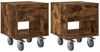 vidaXL Nachttisch 2 pcs Geräucherte Eiche 40,5 x 40 x 48 cm 891065 Bild 2