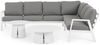 Gartenecksofa Oinimola - Aluminium Weiß, Olefin-Stoff Dunkelgrau Bild 2