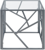 Beistelltisch Glas silber quadratisch 50x50 cm ORLAND Bild 4