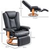 HOMCOM Relaxsessel Modernes Sessel mit Fußstütze (Liegesessel, 1-St, TV-Sessel), für Wohnzimmer, Schlafzimmer, Schwarz Bild 3