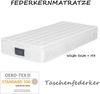 Polsterbett 90x200 cm mit gepolstertem Kopfteil, Stoffbett in Grau, stabile Holzlatten, ruhiges Design,inklusive Matratze Bild 5