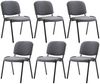 6er Set Besucherstuhl Ken Stoff, grau Bild 2