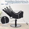 COSTWAY Stuhl, Friseurstuhl höhenverstellbar mit Kopfstütze 150kg Bild 3